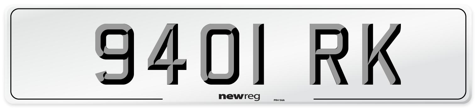 9401 RK Number Plate from New Reg